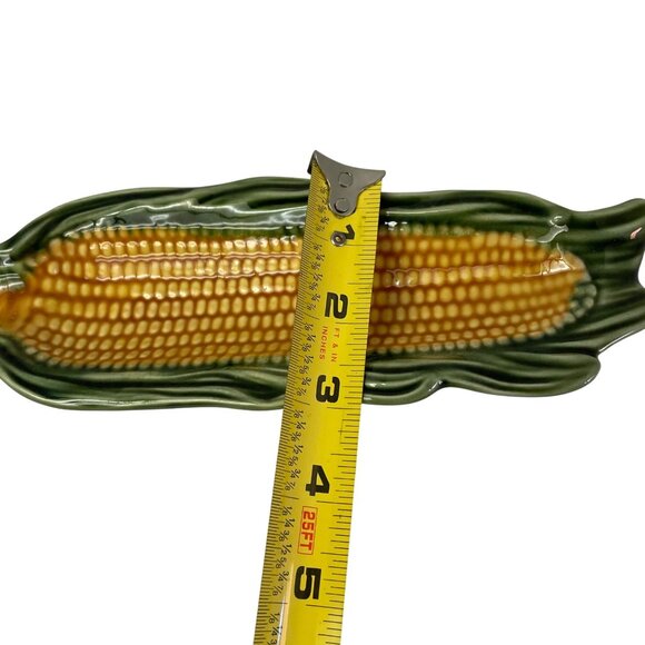 Vintage Corn-Shaped Ceramic Serving Dish Made In Portugal 8 1/2" - Picture 7 of 14